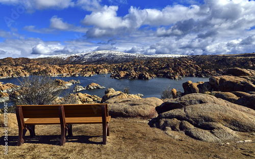 Bench overlooking a Lake