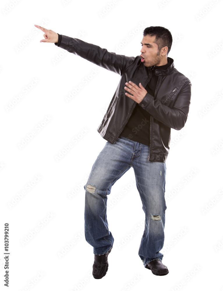 handsome casual man dancing handsome casual man dancing