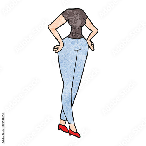 textured cartoon headless body (add own photographs)