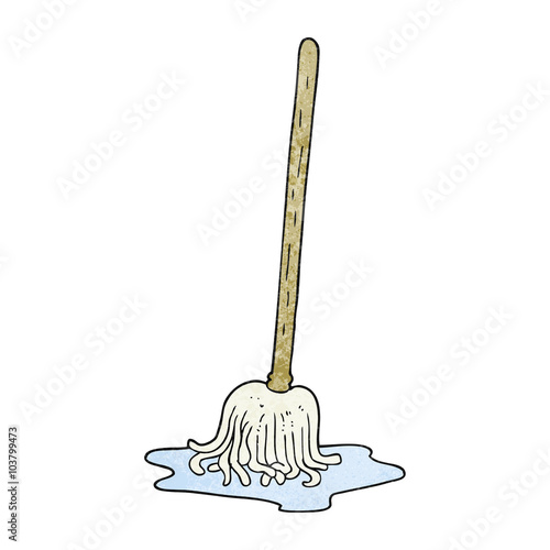 textured cartoon mop