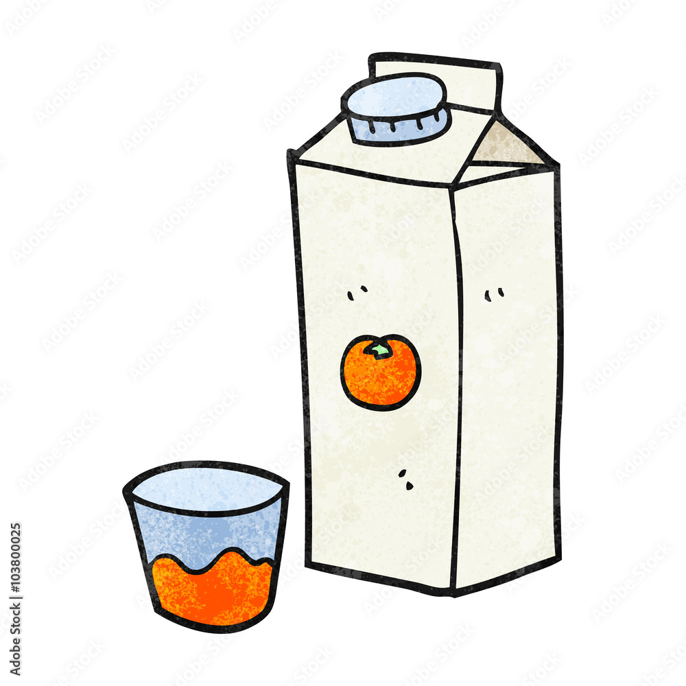 textured cartoon orange juice textured cartoon orange juice