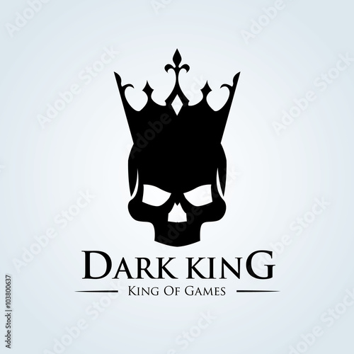 Dark king, Skull vector logo template