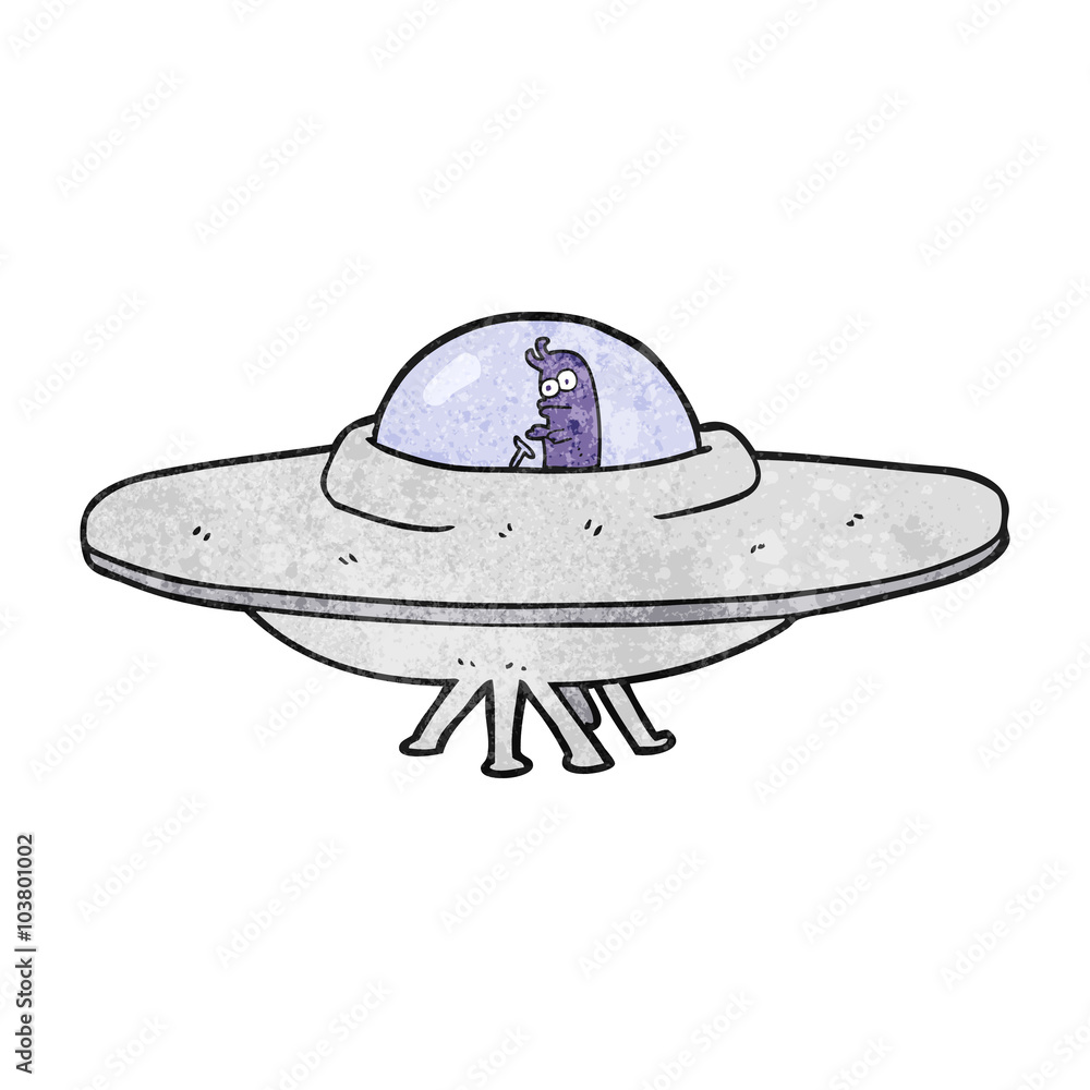 textured cartoon flying saucer textured cartoon flying saucer