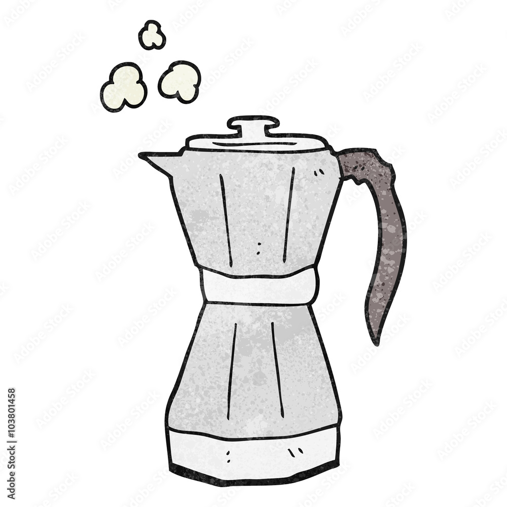 textured cartoon stovetop espresso maker textured cartoon stovetop espresso maker