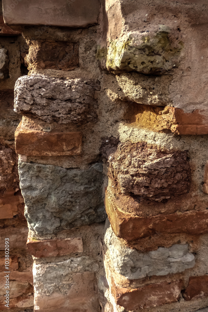 ancient bricklaying of a wall
ancient bricklaying of a wall