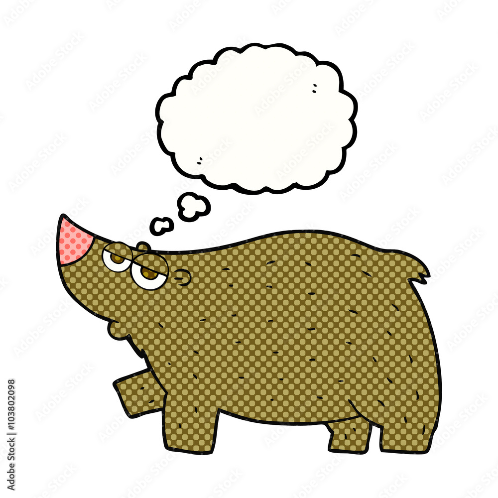 thought bubble cartoon bear thought bubble cartoon bear