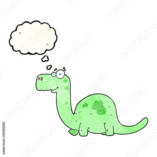 thought bubble textured cartoon dinosaur © lineartestpilot