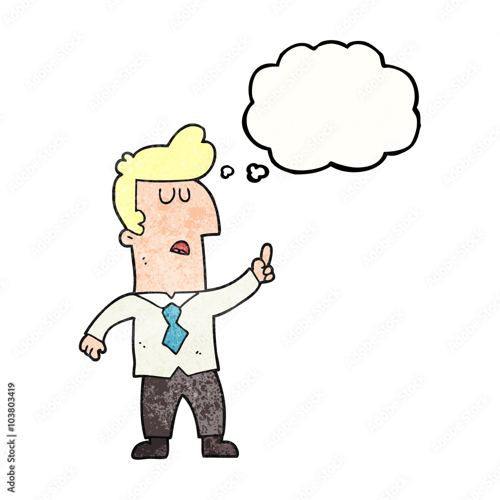 thought bubble textured cartoon businessman thought bubble textured cartoon businessman