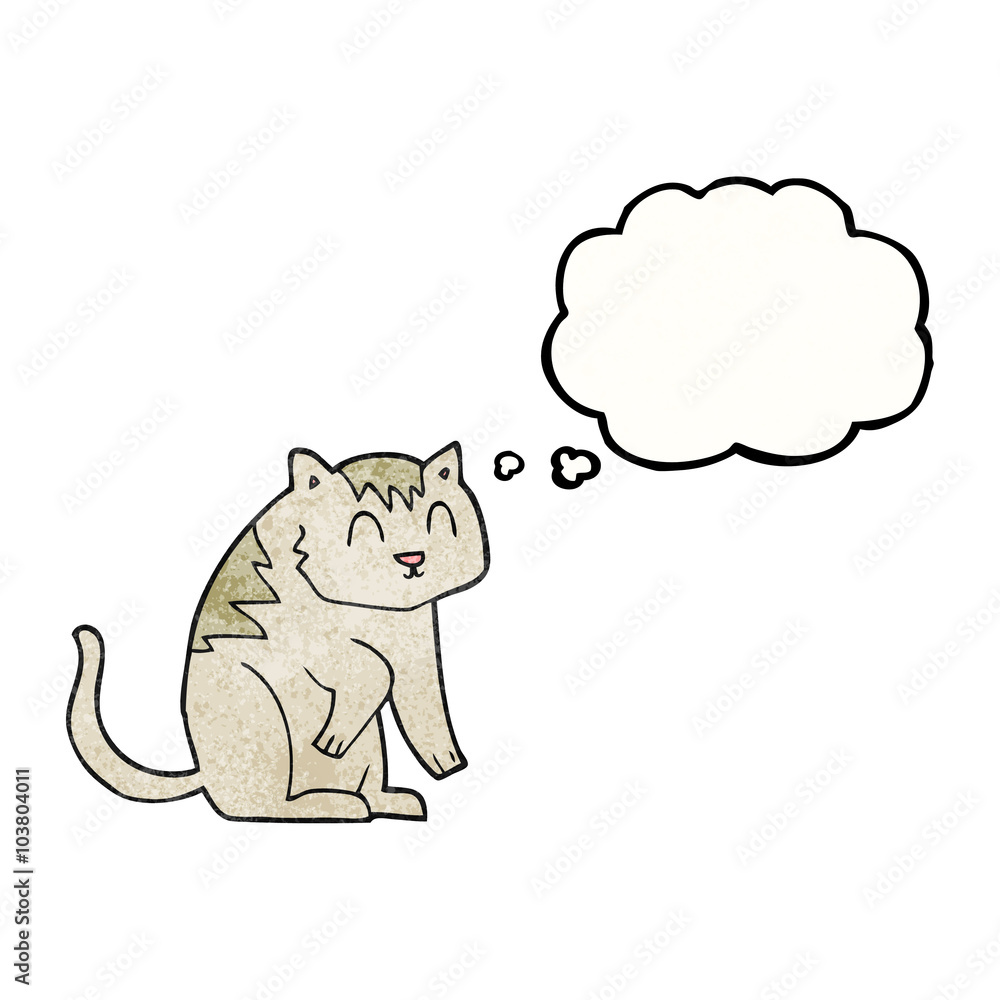 thought bubble textured cartoon cat thought bubble textured cartoon cat