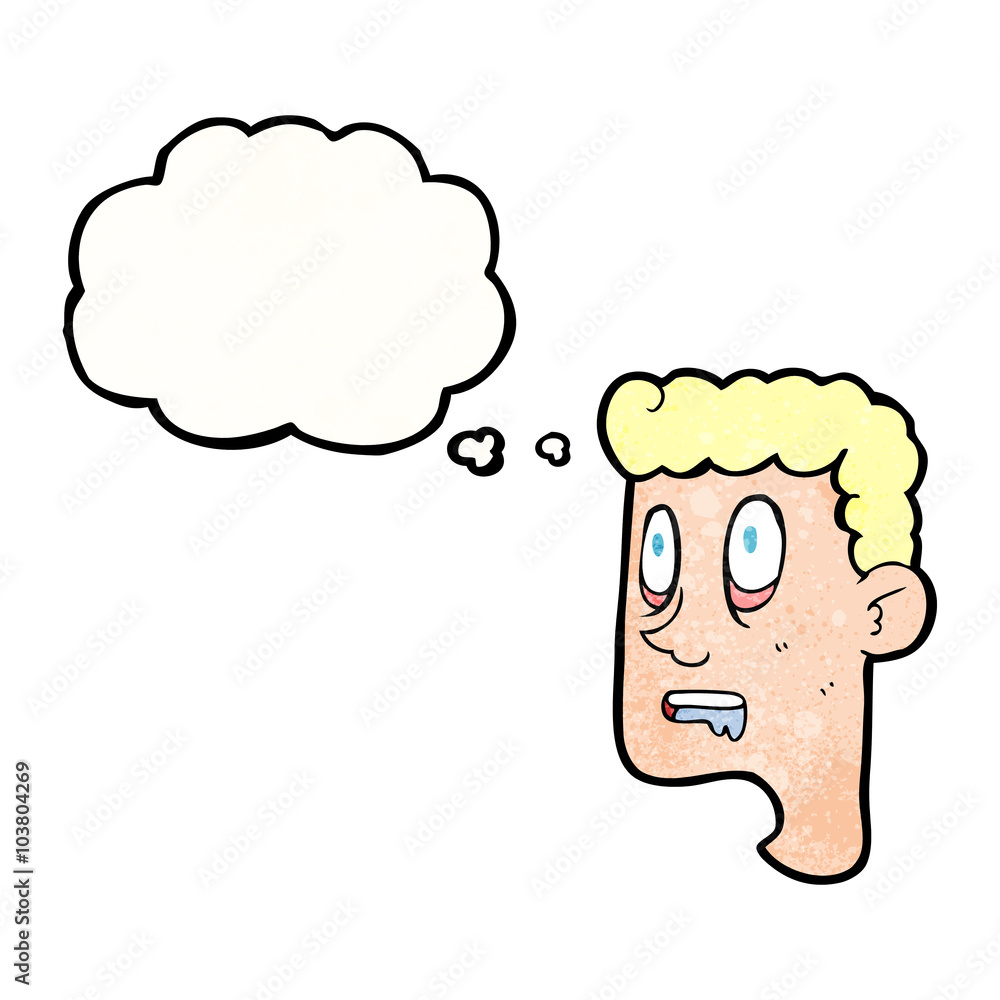 thought bubble textured cartoon staring man drooling thought bubble textured cartoon staring man drooling