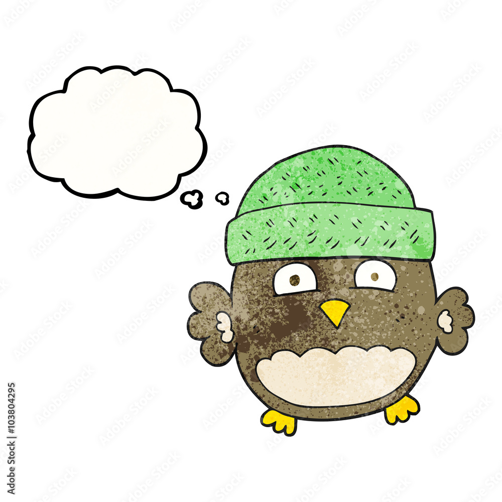 thought bubble textured cartoon cute owl thought bubble textured cartoon cute owl