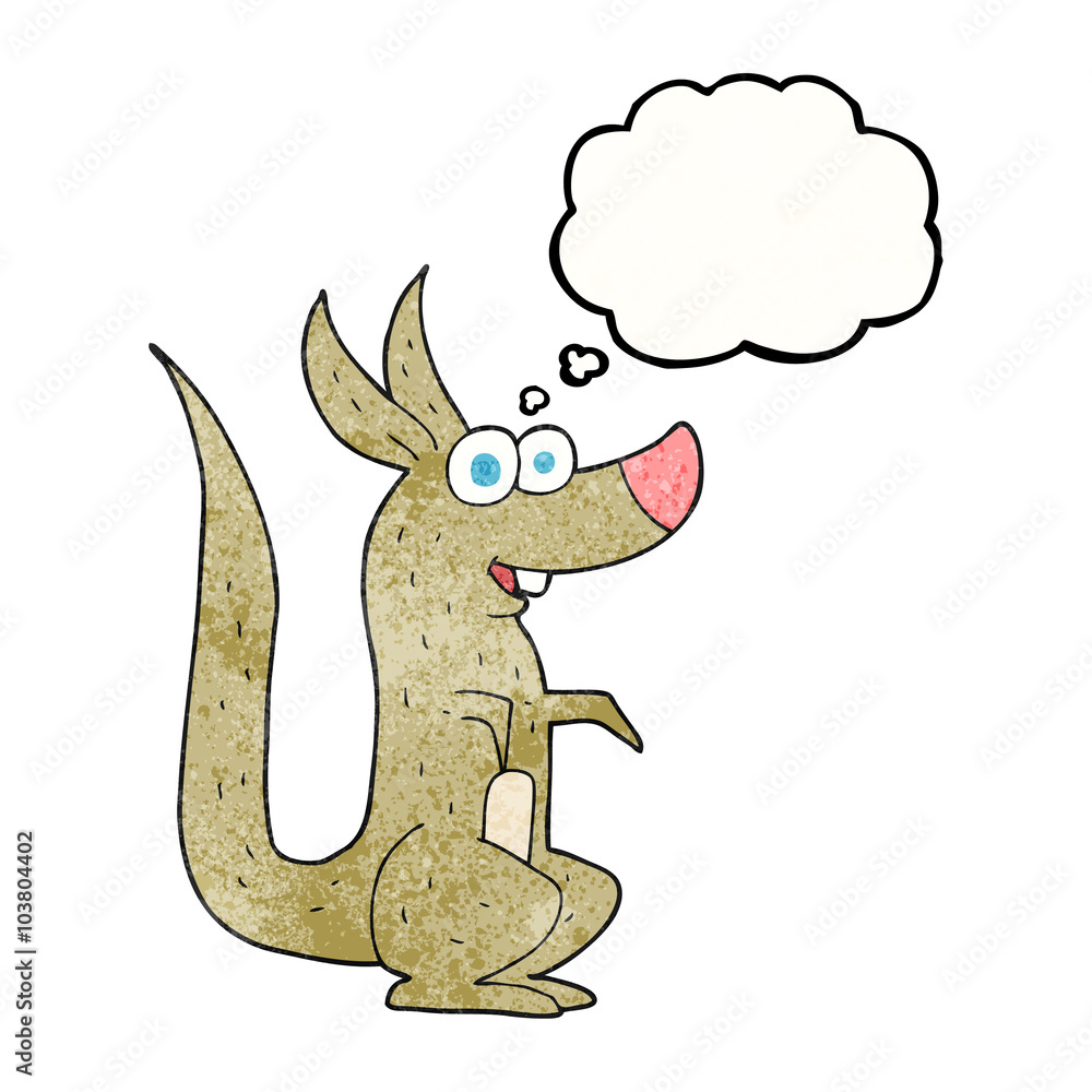 thought bubble textured cartoon kangaroo thought bubble textured cartoon kangaroo
