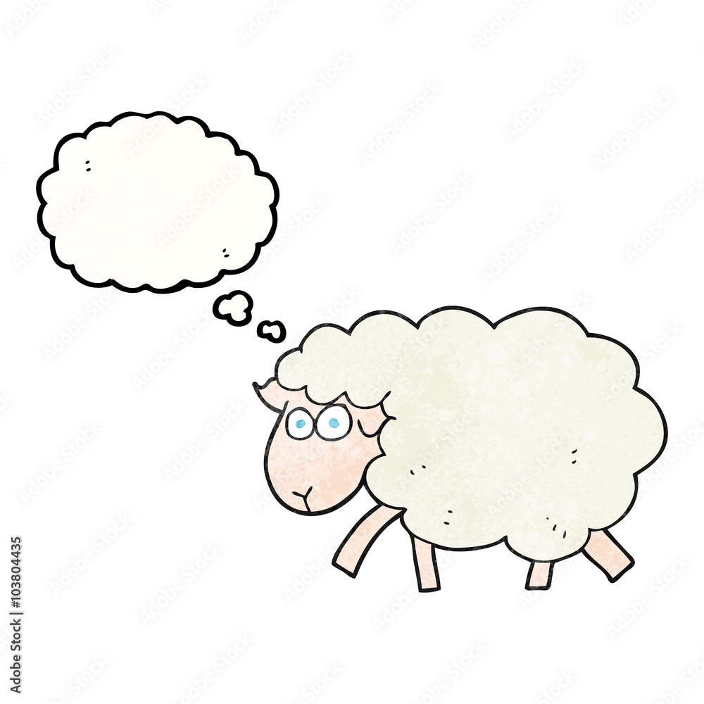 thought bubble textured cartoon sheep thought bubble textured cartoon sheep