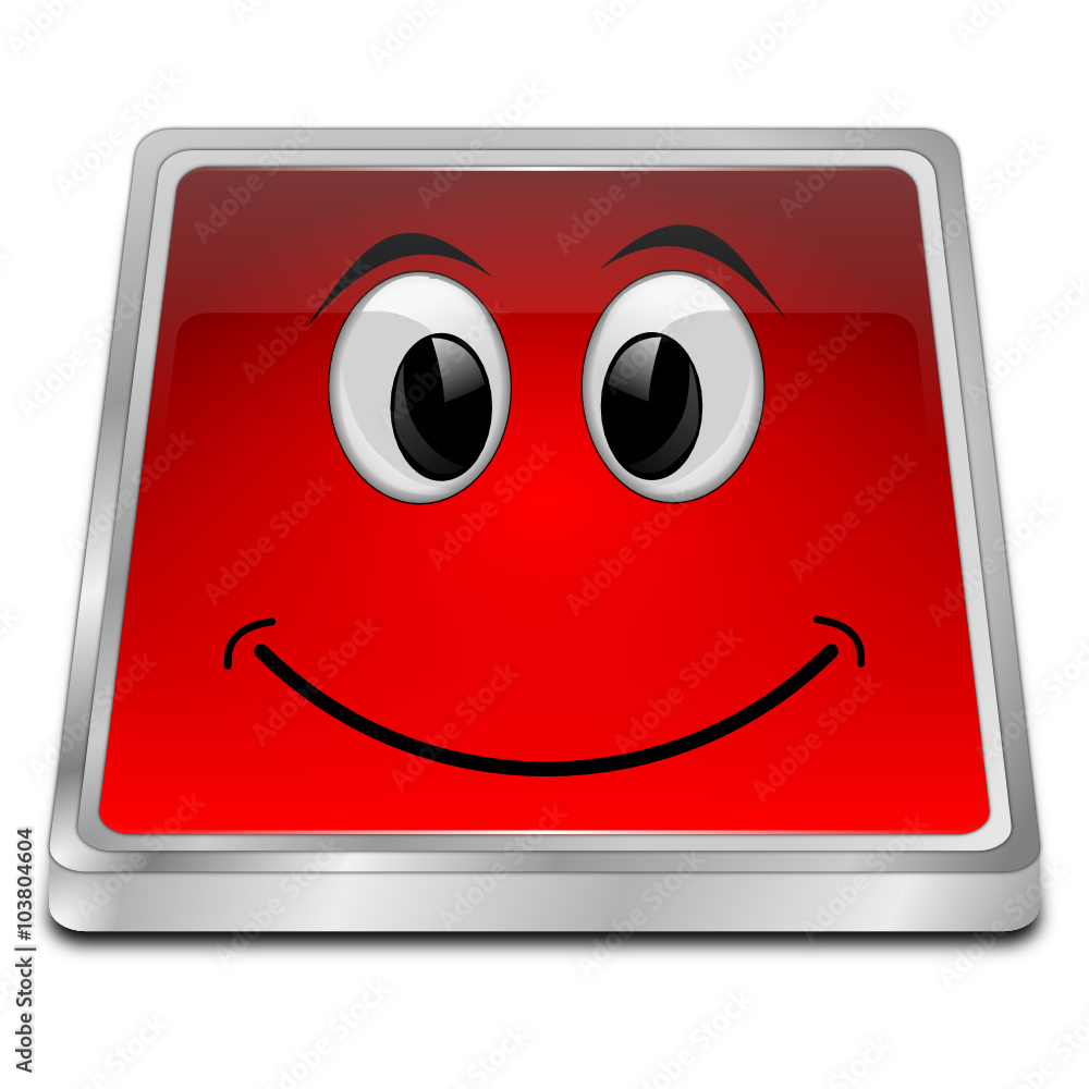 Fototapeta premium Button with smiling face