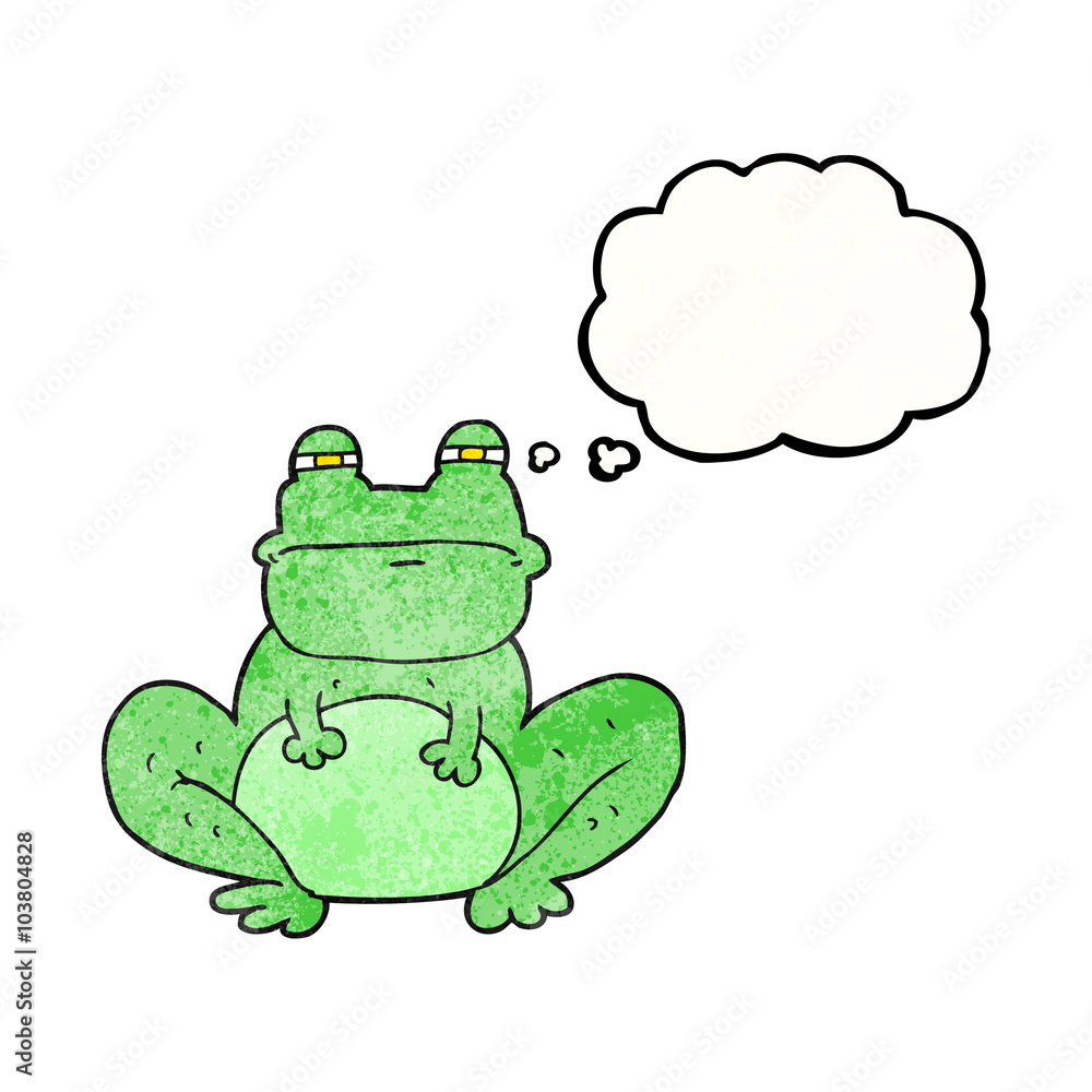 thought bubble textured cartoon frog thought bubble textured cartoon frog