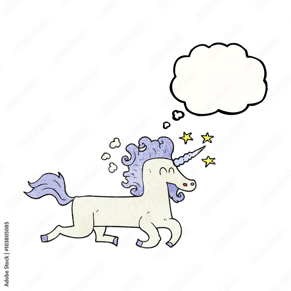 thought bubble textured cartoon unicorn thought bubble textured cartoon unicorn