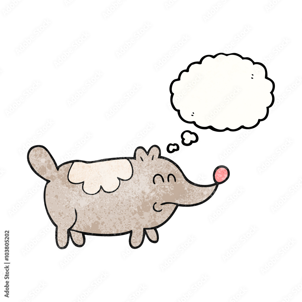 thought bubble textured cartoon small fat dog thought bubble textured cartoon small fat dog