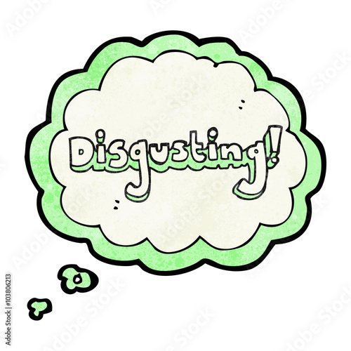 disgusting thought bubble textured cartoon