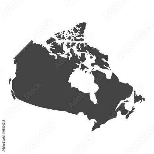 vector map Canada