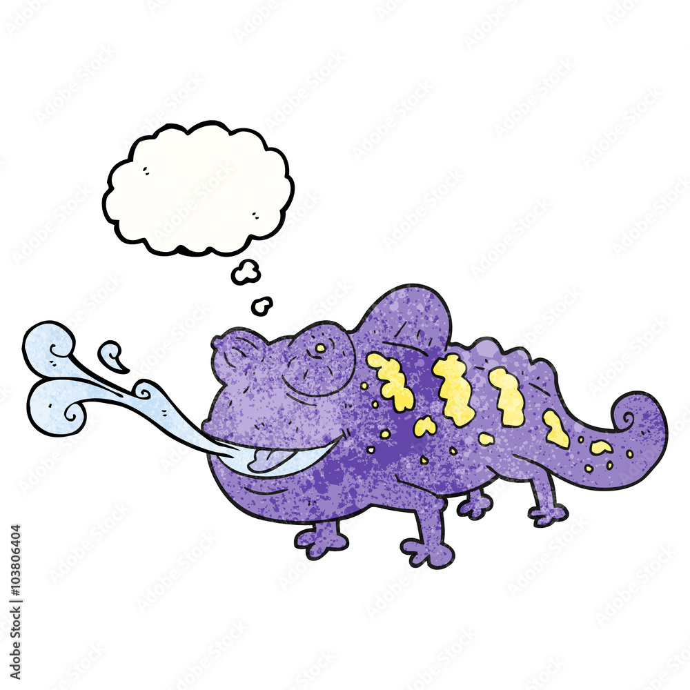 thought bubble textured cartoon chameleon thought bubble textured cartoon chameleon