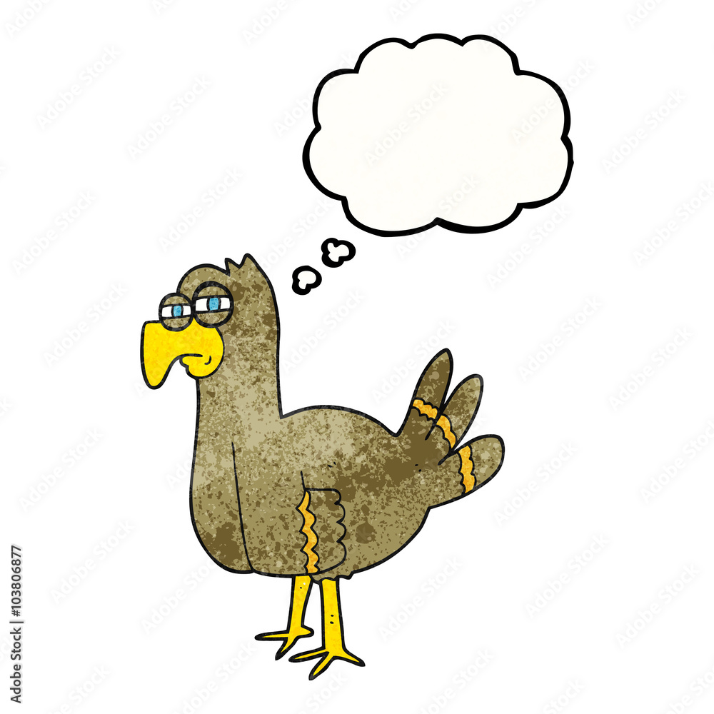 thought bubble textured cartoon bird thought bubble textured cartoon bird