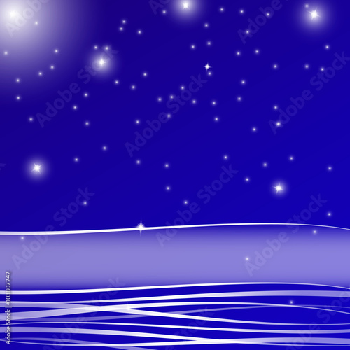 Background blue with stars