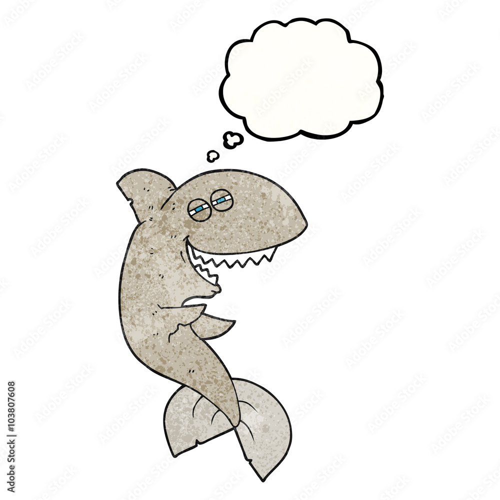 thought bubble textured cartoon laughing shark thought bubble textured cartoon laughing shark
