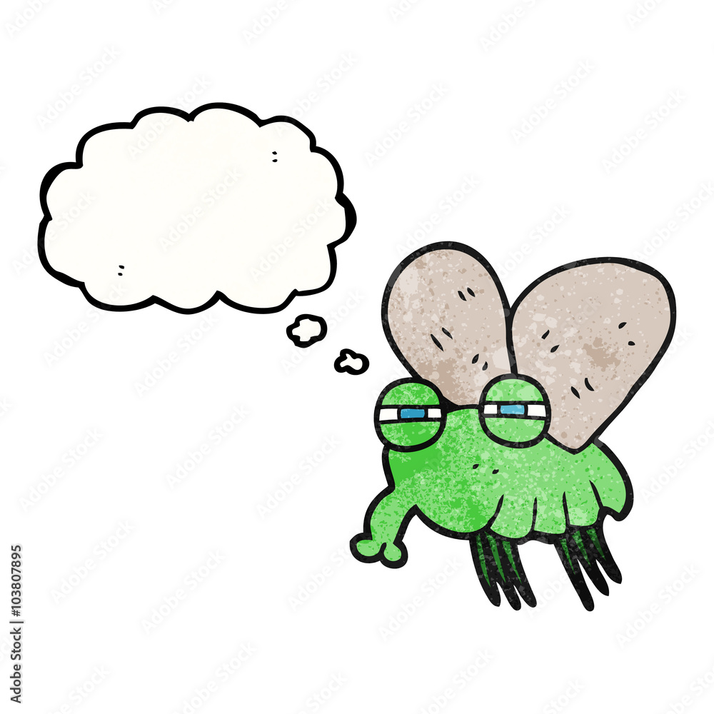thought bubble textured cartoon fly thought bubble textured cartoon fly
