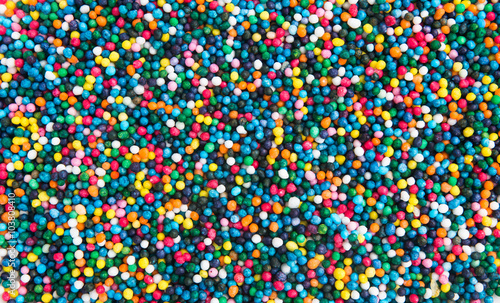 Foto Background of multi colored sugar beads