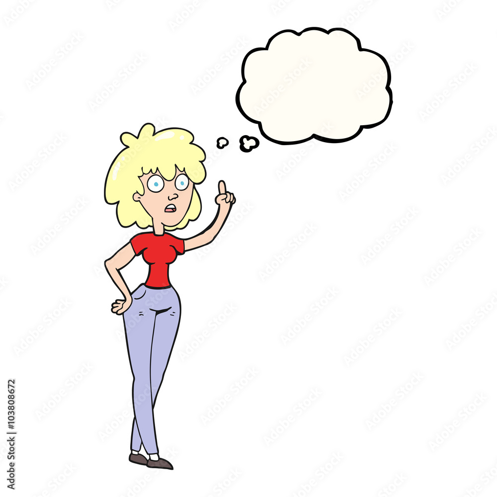 thought bubble cartoon woman thought bubble cartoon woman