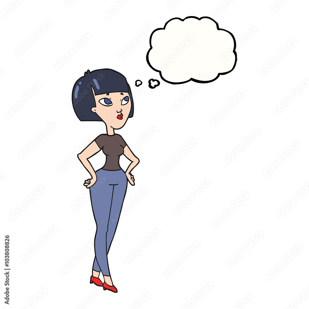 thought bubble cartoon woman thought bubble cartoon woman