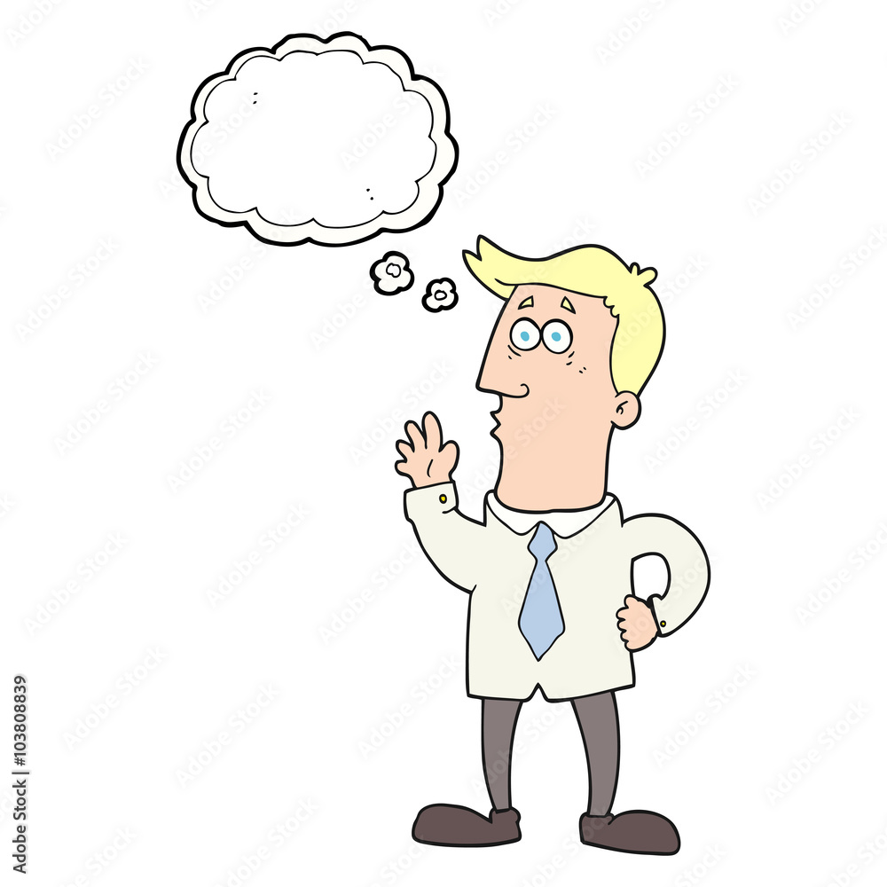 thought bubble cartoon businessman thought bubble cartoon businessman