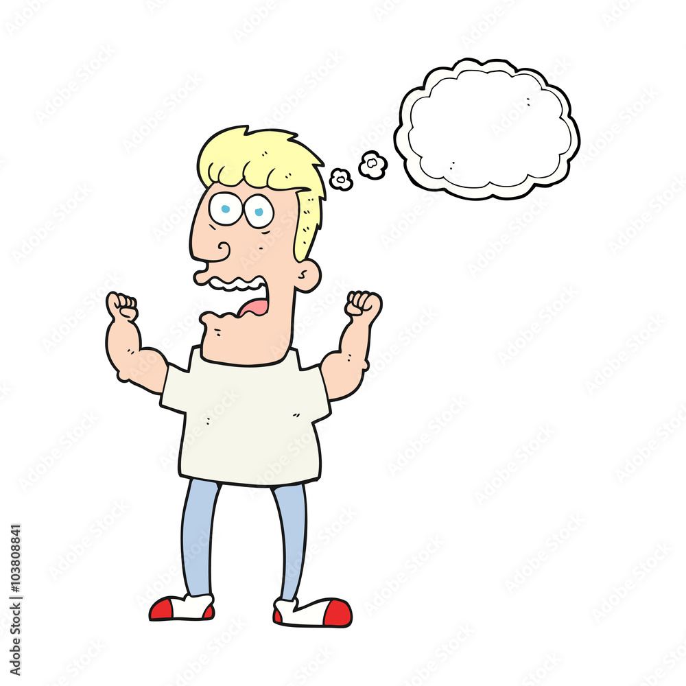 thought bubble cartoon stressed man thought bubble cartoon stressed man
