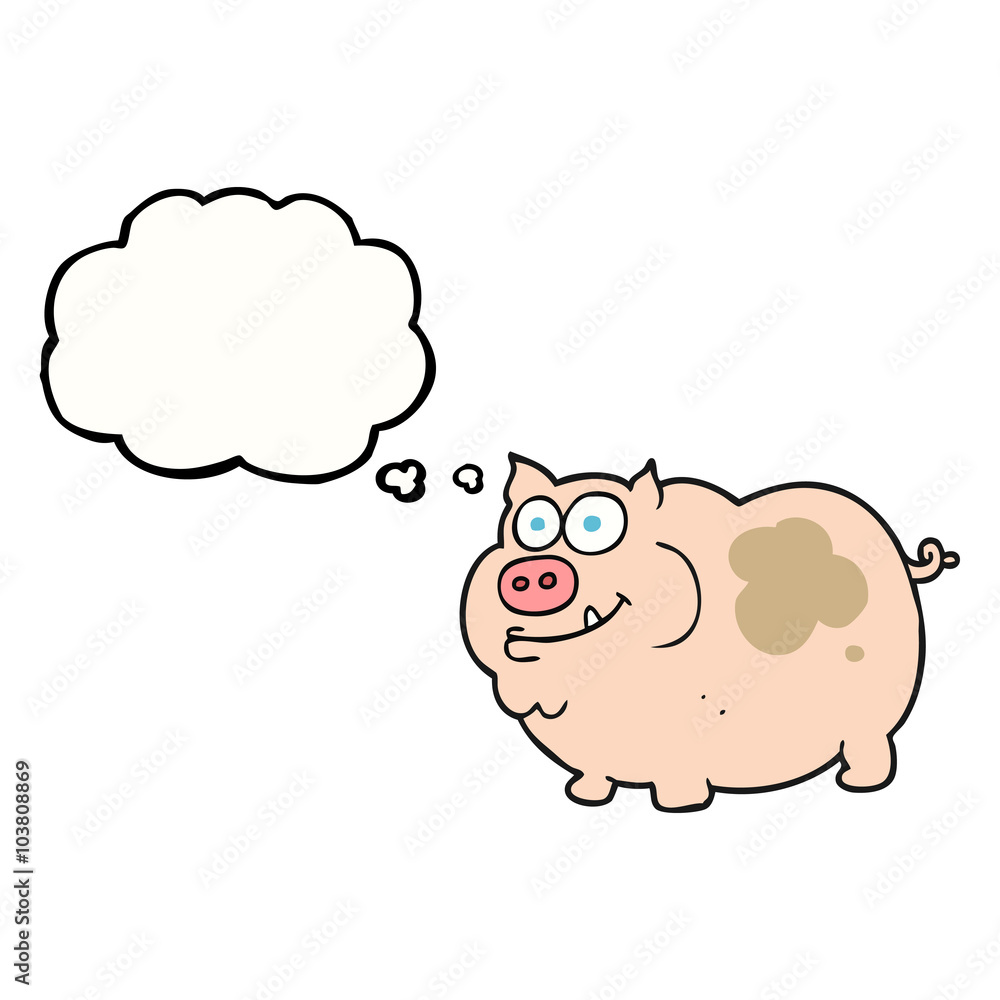 thought bubble cartoon pig thought bubble cartoon pig