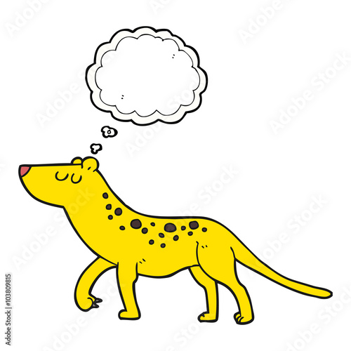 thought bubble cartoon leopard