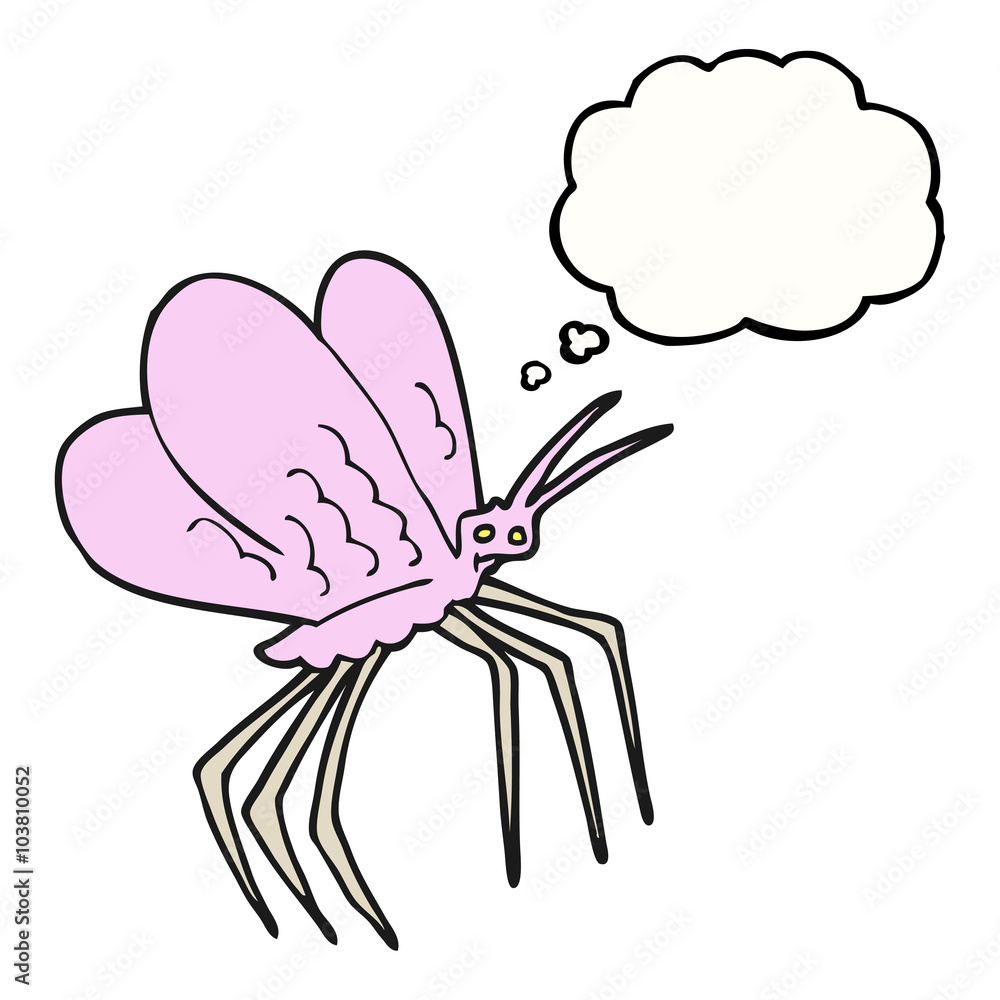 thought bubble cartoon butterfly