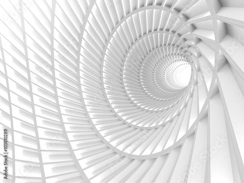 Abstract White Tunnel Hole Background