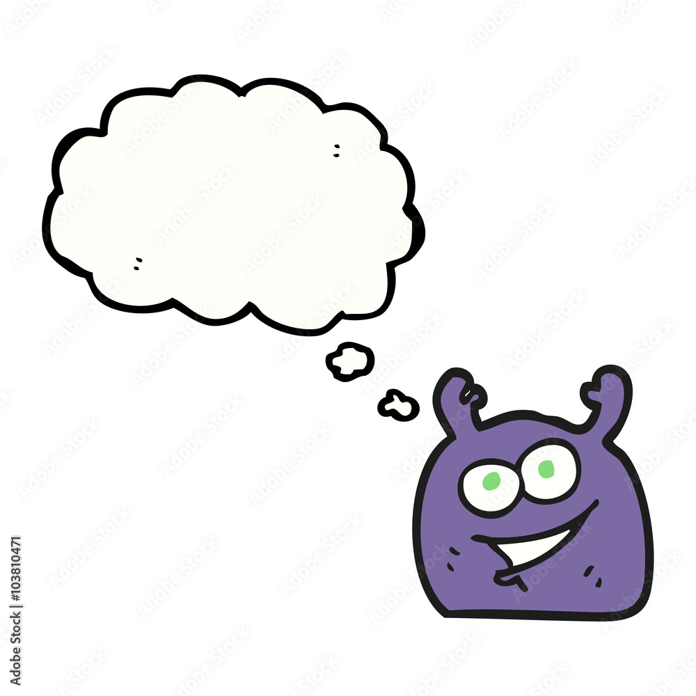 thought bubble cartoon little alien thought bubble cartoon little alien