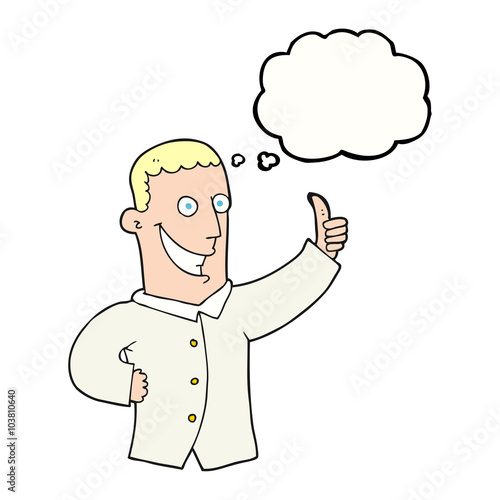 Wallpaper Mural thought bubble cartoon man giving approval Torontodigital.ca