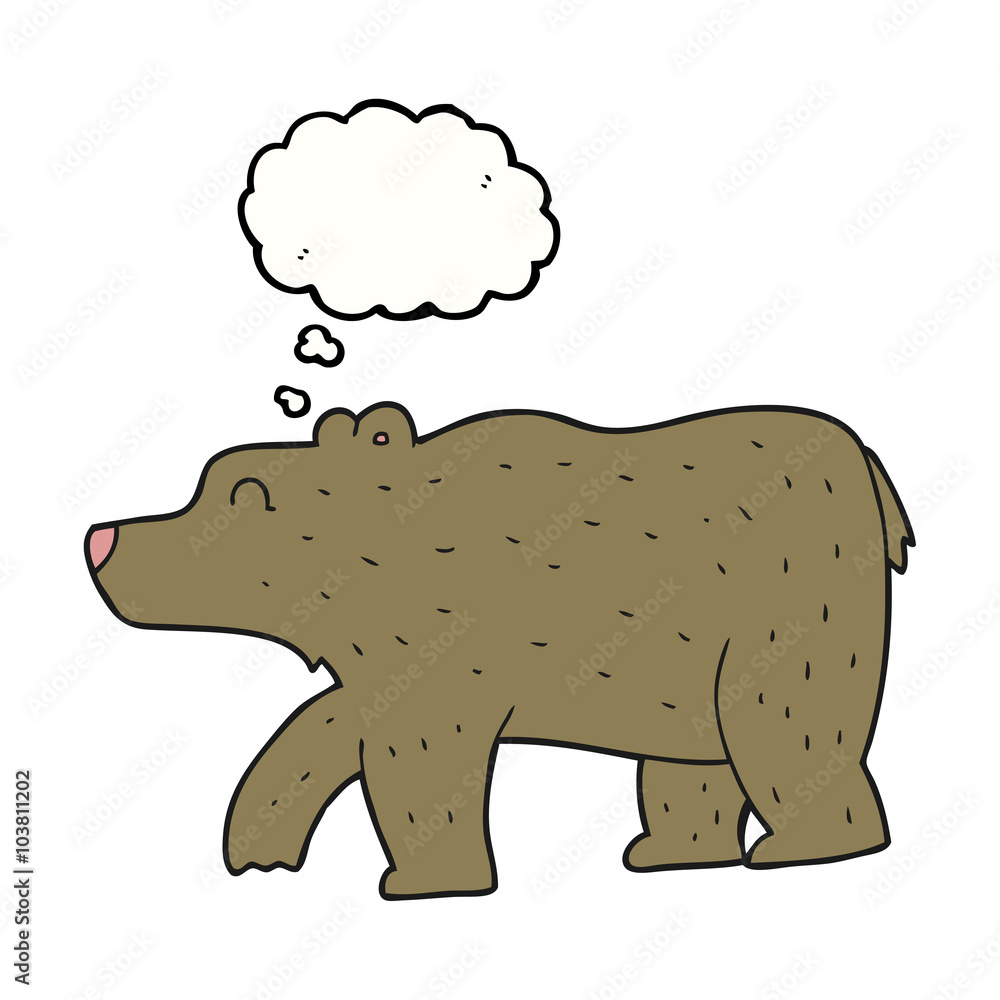 thought bubble cartoon bear thought bubble cartoon bear