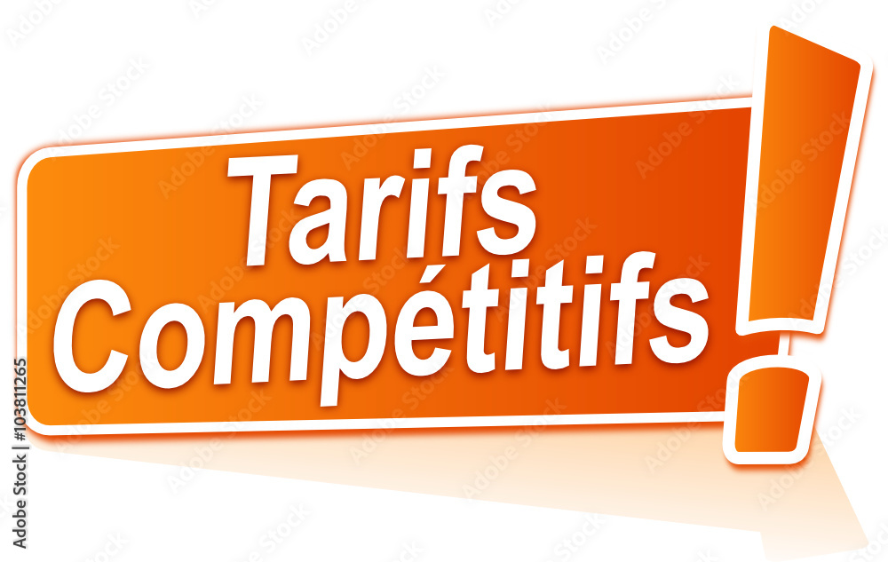 tarifs compétitifs sur étiquette orange