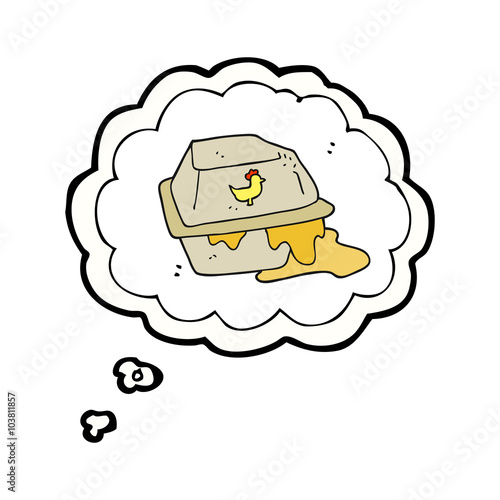 thought bubble cartoon greasy takeout