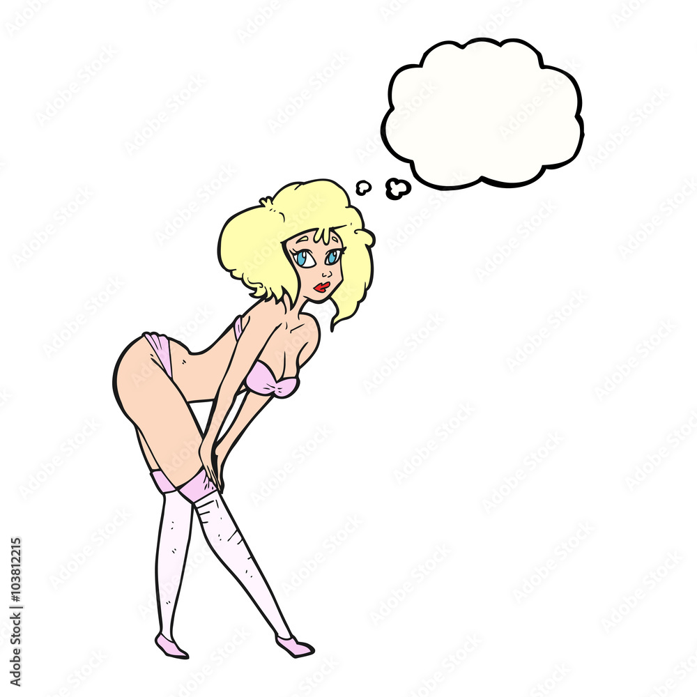 thought bubble cartoon pin up girl thought bubble cartoon pin up girl