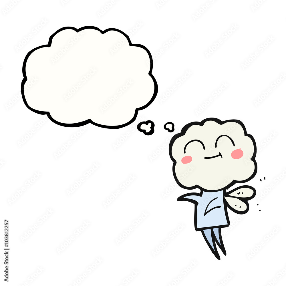 thought bubble cartoon cute cloud head imp thought bubble cartoon cute cloud head imp