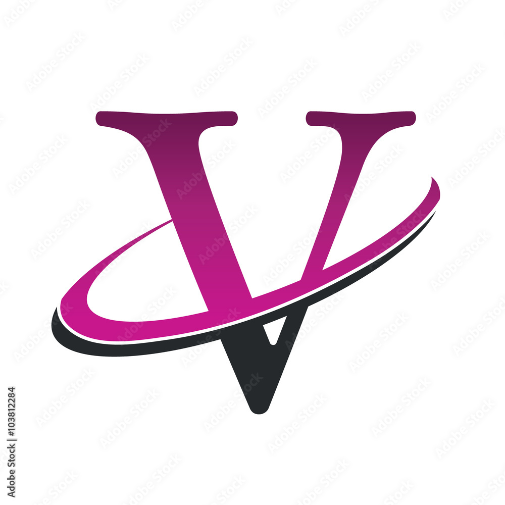 Swoosh Alphabet Icon V Swoosh Alphabet Icon V