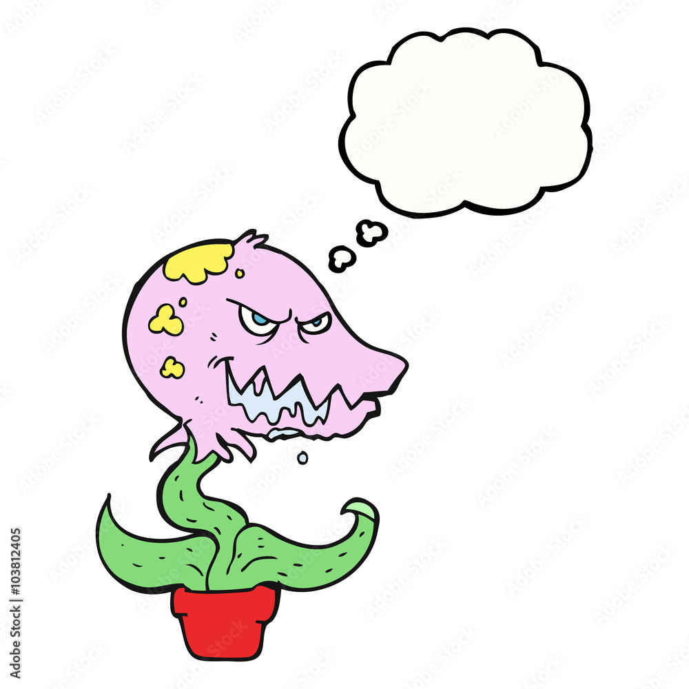 thought bubble cartoon monster plant thought bubble cartoon monster plant