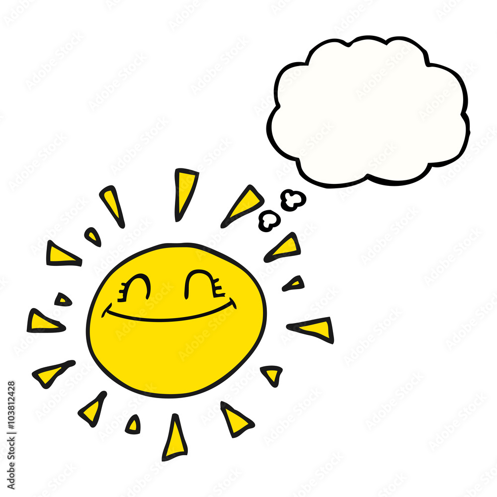 happy thought bubble cartoon sun happy thought bubble cartoon sun