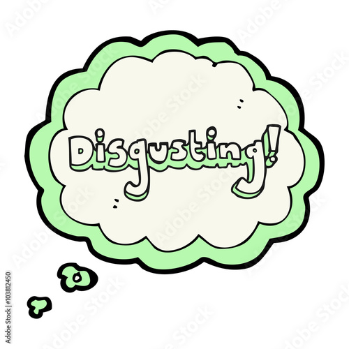 disgusting thought bubble cartoon