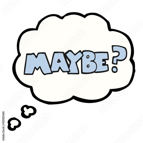 maybe thought bubble cartoon symbol