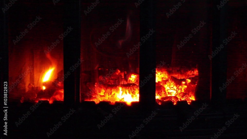 flame in the fireplace flame in the fireplace